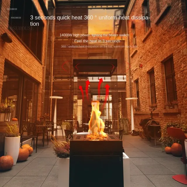 Otthoni Beltéri Gázfűtés Kültéri Teraszfűtők Kemence Cseppfolyósított Gázmelegítők Pörkölt Villa Fűtő Tűzhely F - Image 2