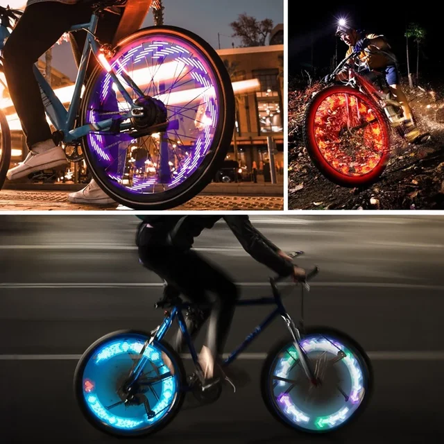Bike Lights USB Rechargeable Bike Wheel Lights Color LED Spoke