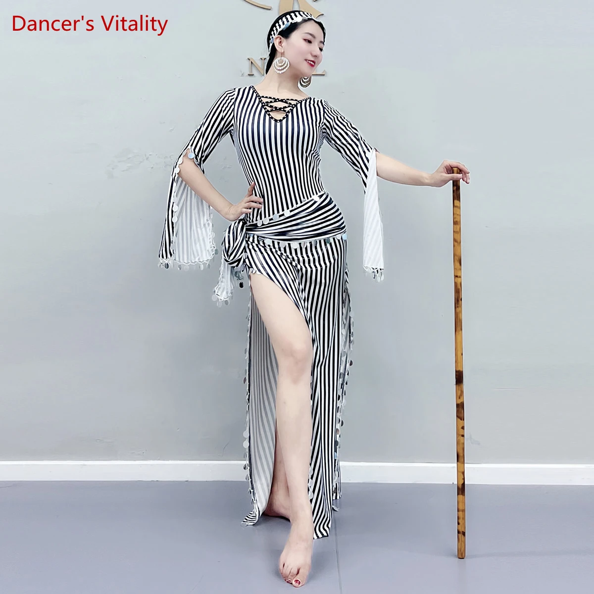 Vestido Baladi/ Saïdi negro y dorado para Danza Oriental - 37,90 €