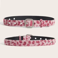 Gothic Y2K Women Belts Fashion Artificial Vivid Animal Fur Waistband Ladies Hip hop Punk Accessories Pink Jeans Waistband winter - Image 6