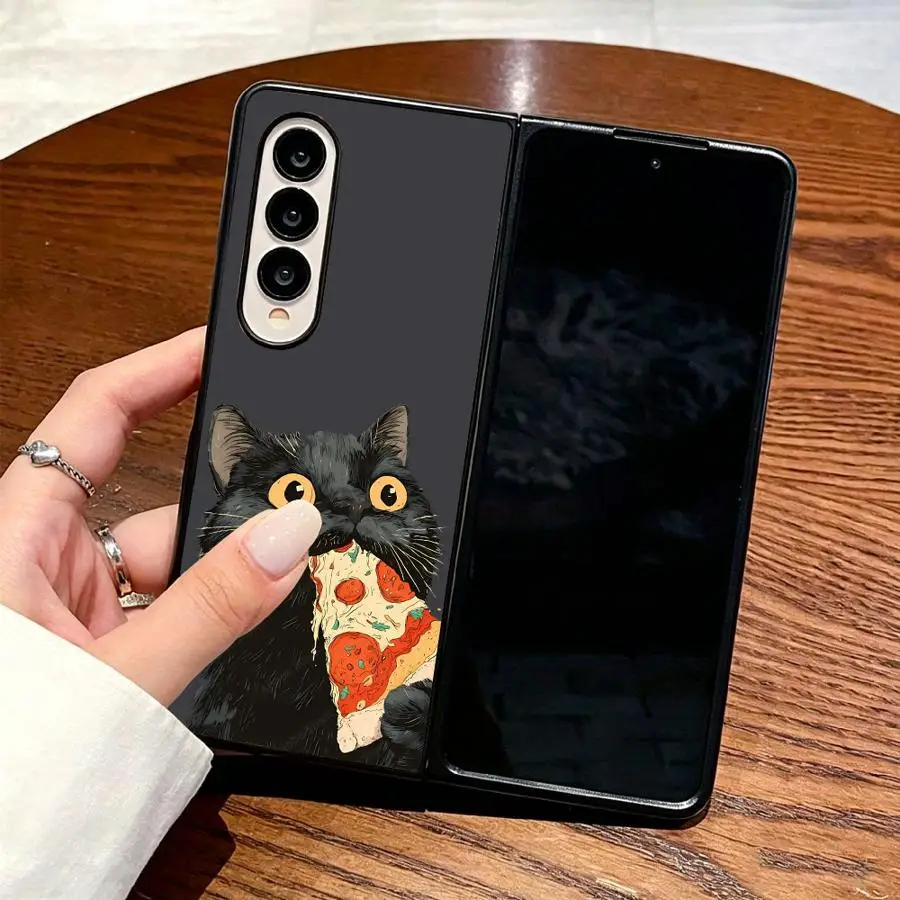 Pizza Cat Design Phone Case - Flip & Fold Series Compatible