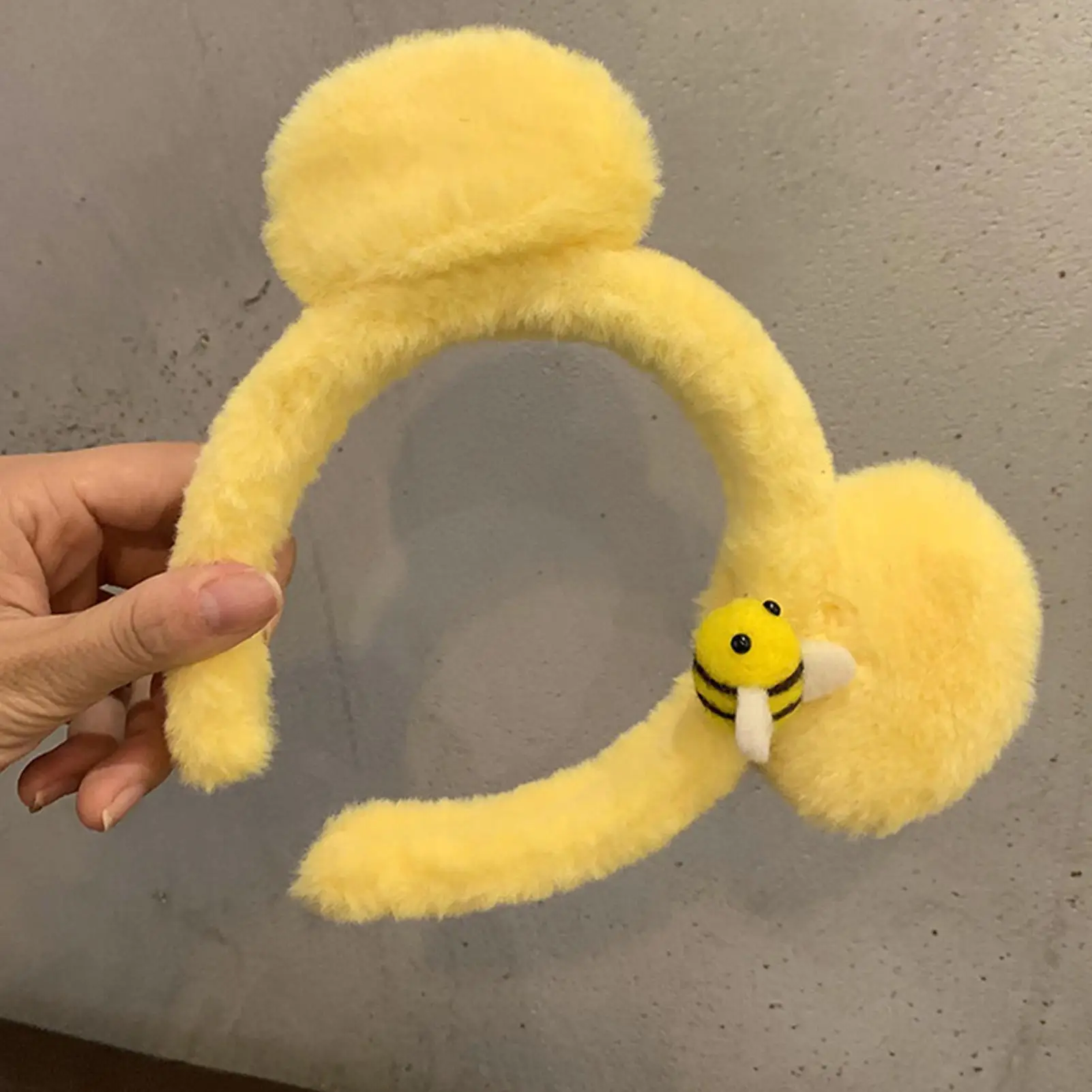 1pcs Cute Bee Bear Ears Plush Hairband Women Girls Wash Face Lovely Animal Headbands Cosplay Fashion Hair Accessories