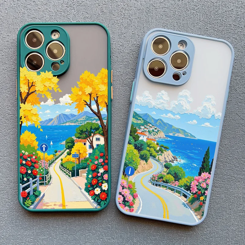 Strand- und Küstenlandschaft Reise-Handyhülle für iPhone 11 12 13 Mini Pro Max 17 16 15 14 Pro Max Plus X XR XS Schutzhülle – Detail 15