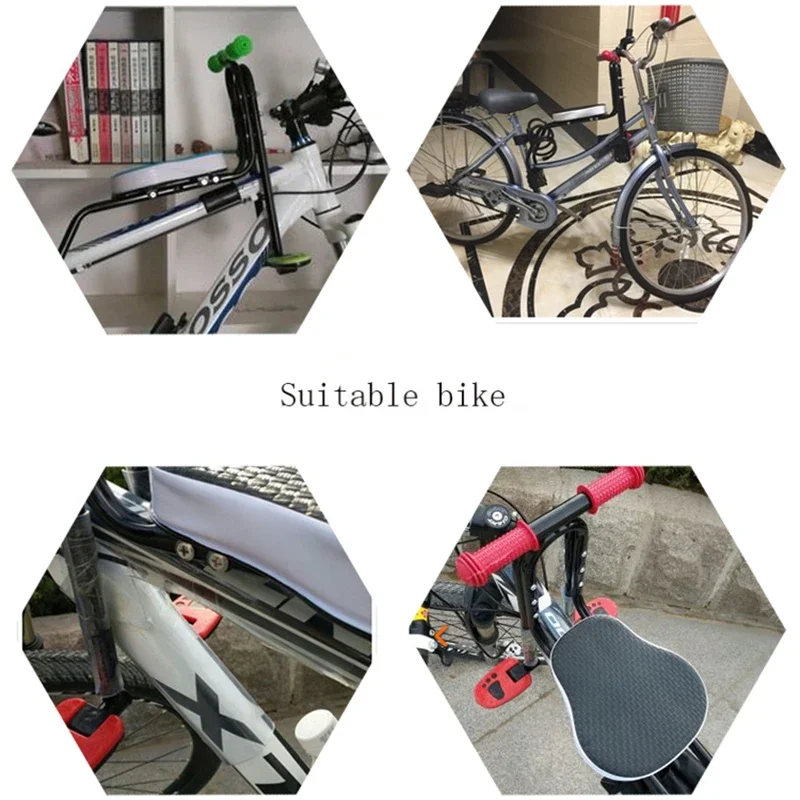 Front mounted child bike seat Mountain Bike Front Seat Mat Children Baby Bicycle Safety Saddle Carrier armrest Chair Seat