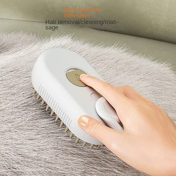Cat Steam Brush Steamy Dog Brush 3 in 1 Electric Spray Cat Hair Brushes for Massage Pet Grooming Comb Hair Removal Combs 3