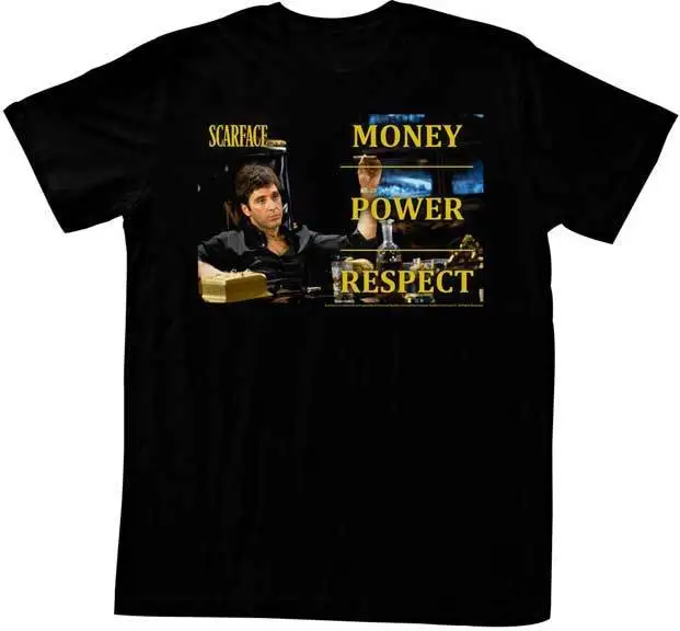 

Scarface Money Power Respect Licensed Adult T Shirt Classic Movie