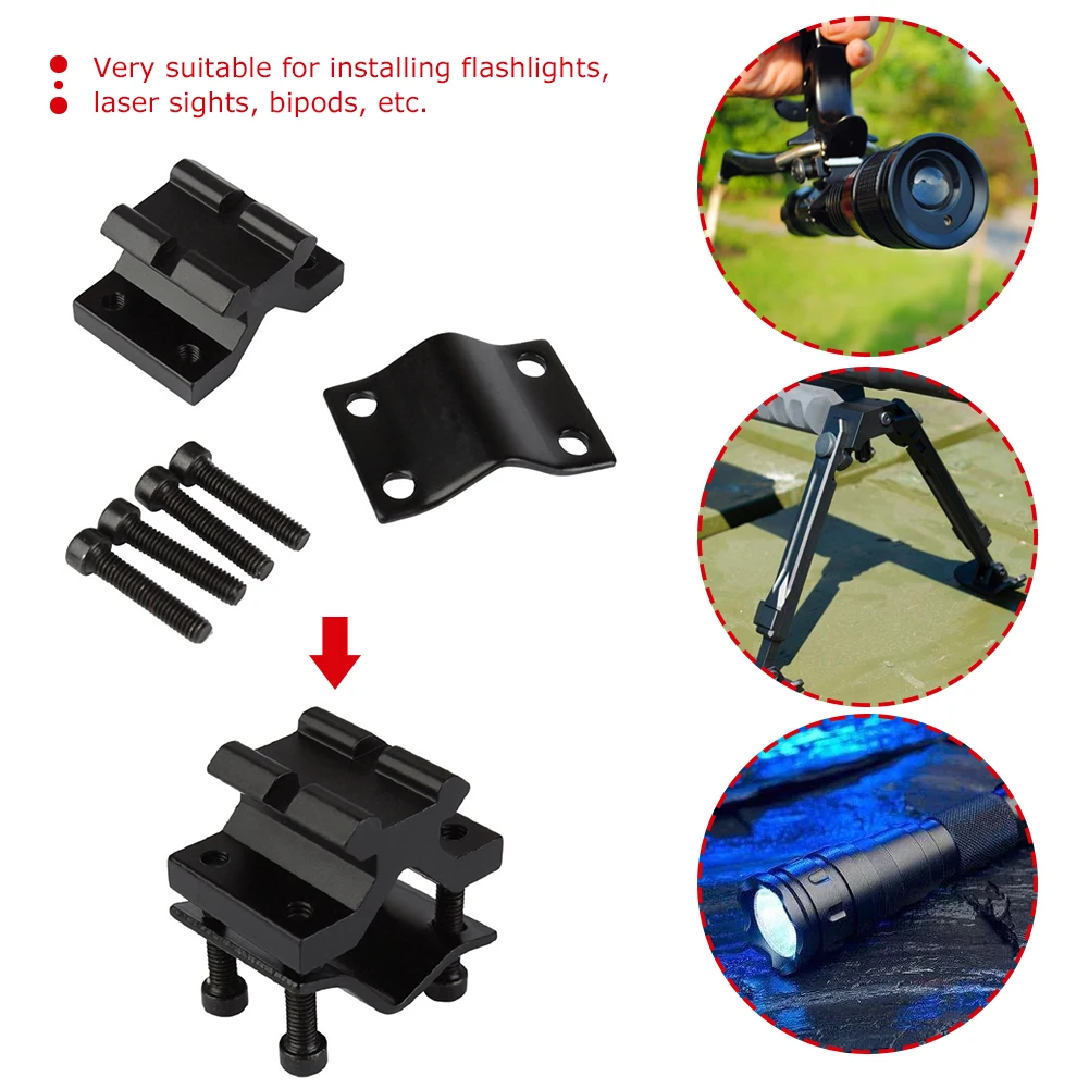 Adjustable Bipod Adapter Adjustable Bipod Adapter with 20mm Rail Barrel Tube Mount
