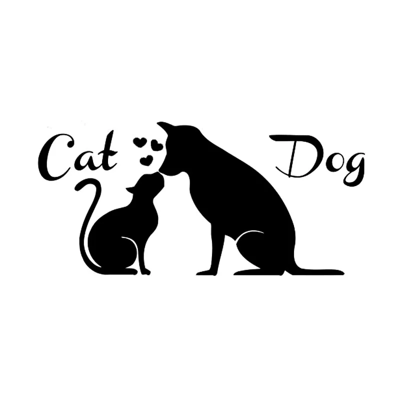 

N622# Love Friendship Between Dogs and Cats Vinyl Car Sticker Decals Pegatinas Para Coche