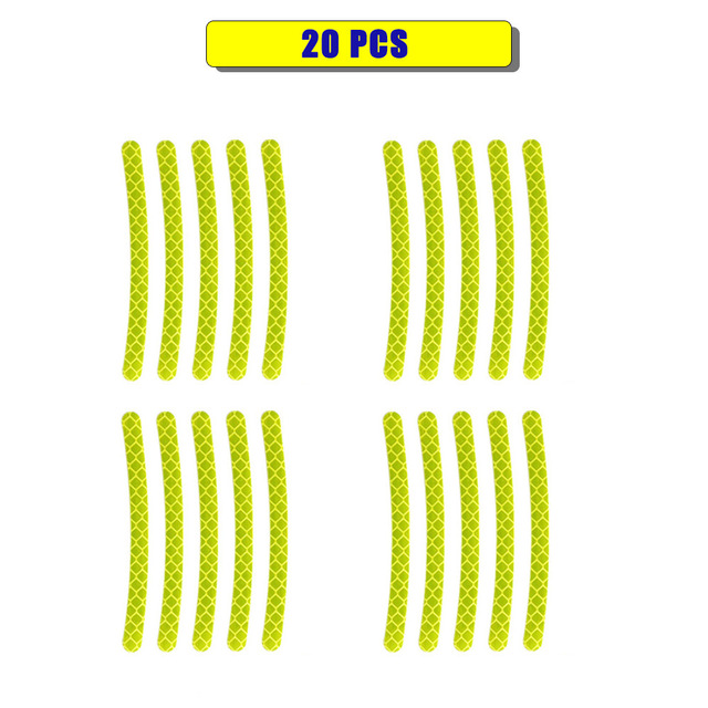 Car Wheel Hub Reflective Sticker Tire Rim Reflective Strips Luminous Sticker Night Driving Roadway Safety Wheel Tape