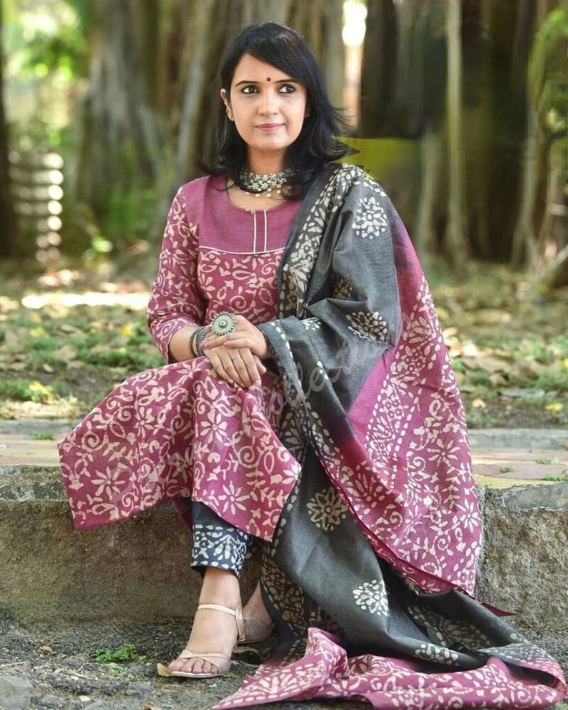 Fully Stitched Salwar Kameez Dupatta Printed Work Women Wedding Wear Kurti Pant