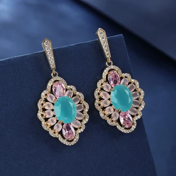 Trendy Luxury Micro Setting Cubic Zirconia Earrings For Women Wedding  Bridal Jewelry Accessories Birthday Gifts CE12174