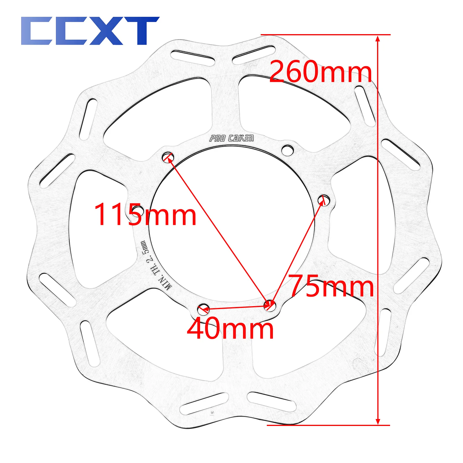 Motorcycle 270mm 260mm 240mm Front Rear Brake Disc Rotor For Honda CRF250X CRF450X 2004-2021 CRF 250R 450R 250RX 450RX CR125 250