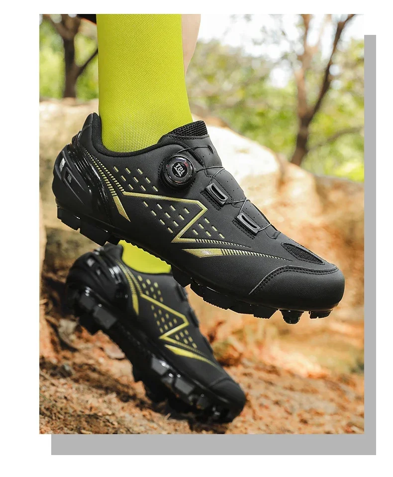 Professionelle MTB Rennradschuhe Fr Herren  Mit Drehverschluss &  Klick-Kompatibilitt