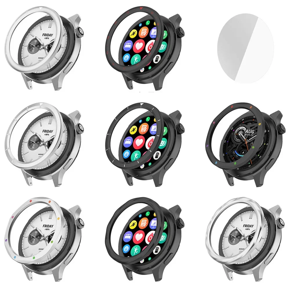 Premium Metal Bezel Ring with Tempered Glass Protective Film