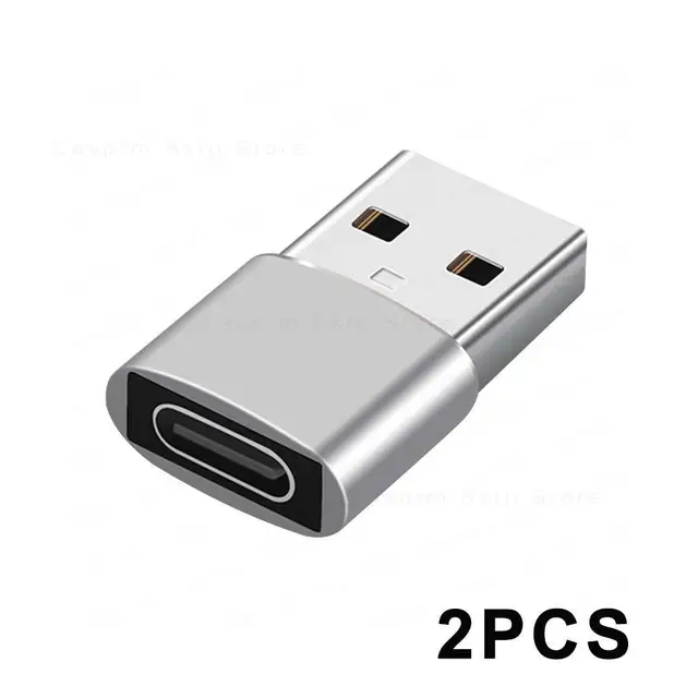 2PCS Charger Adapter For iPhone 14 13 12 11 Pro Max USB Type-C Adapter Type C USB-C Converter USB To Type C OTG Adapter Cables 1