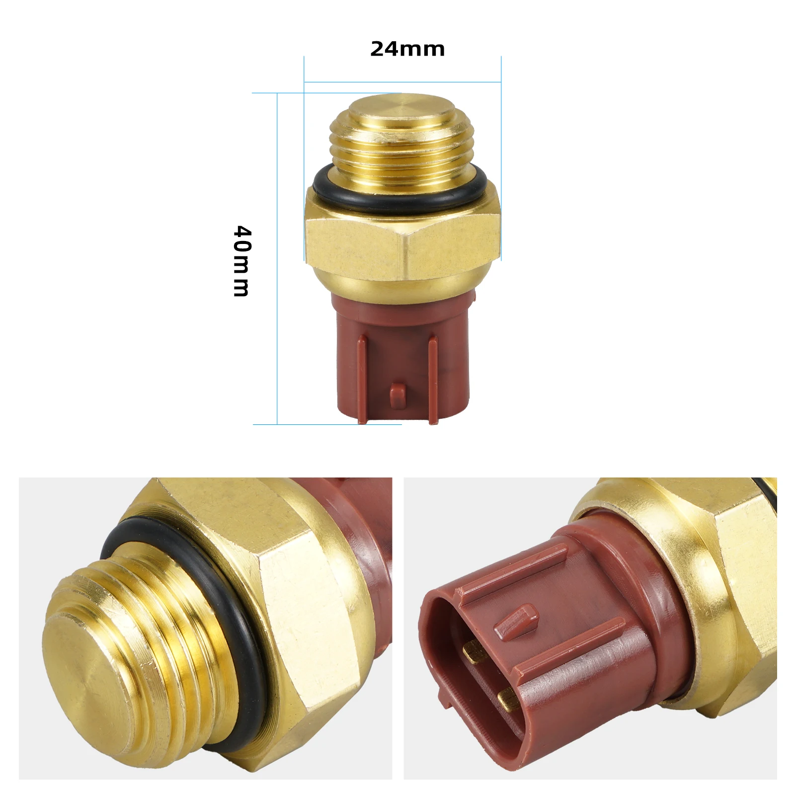 Motorcycle cooling fan Thermostat Radiator Fan Switch for Yamaha R6 1999-YFZ450 2007-2013 GRIZZLY 450 2007-2014 GRIZZLY 660 2002-2008