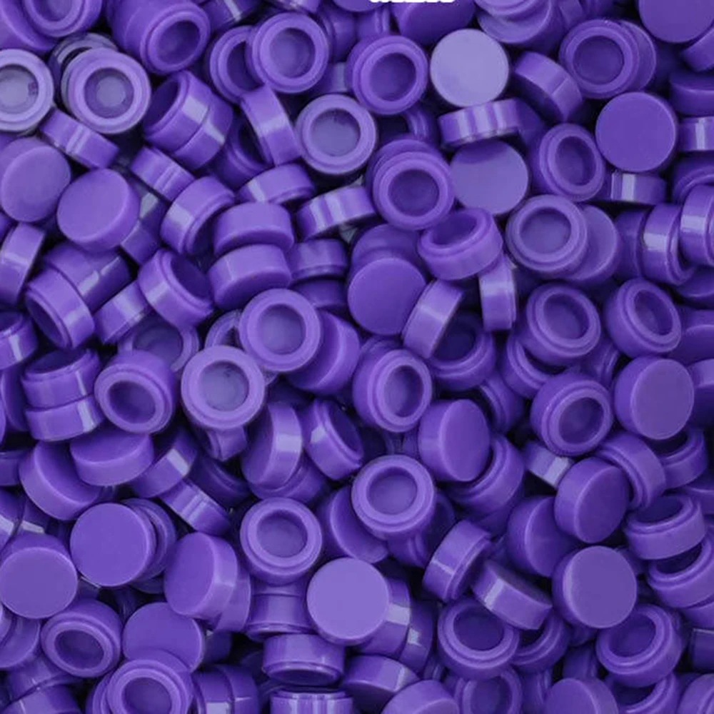 62 Color Set of 200 Round Flat Tile Building Blocks for DIY Pixel Art and Mosaics