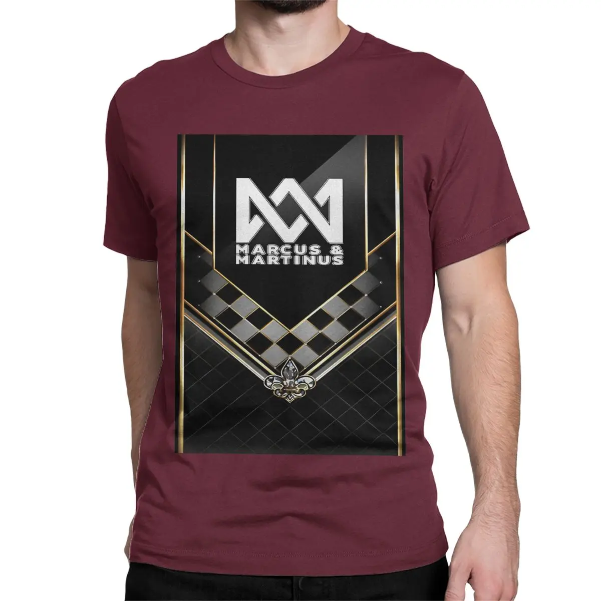 thumbnail image 1 of Camisetas de Marcus Martinus, cantante sueco, para hombre y mujer, de algodón, con cuello redondo, manga corta, talla 6XL, 1 of 7