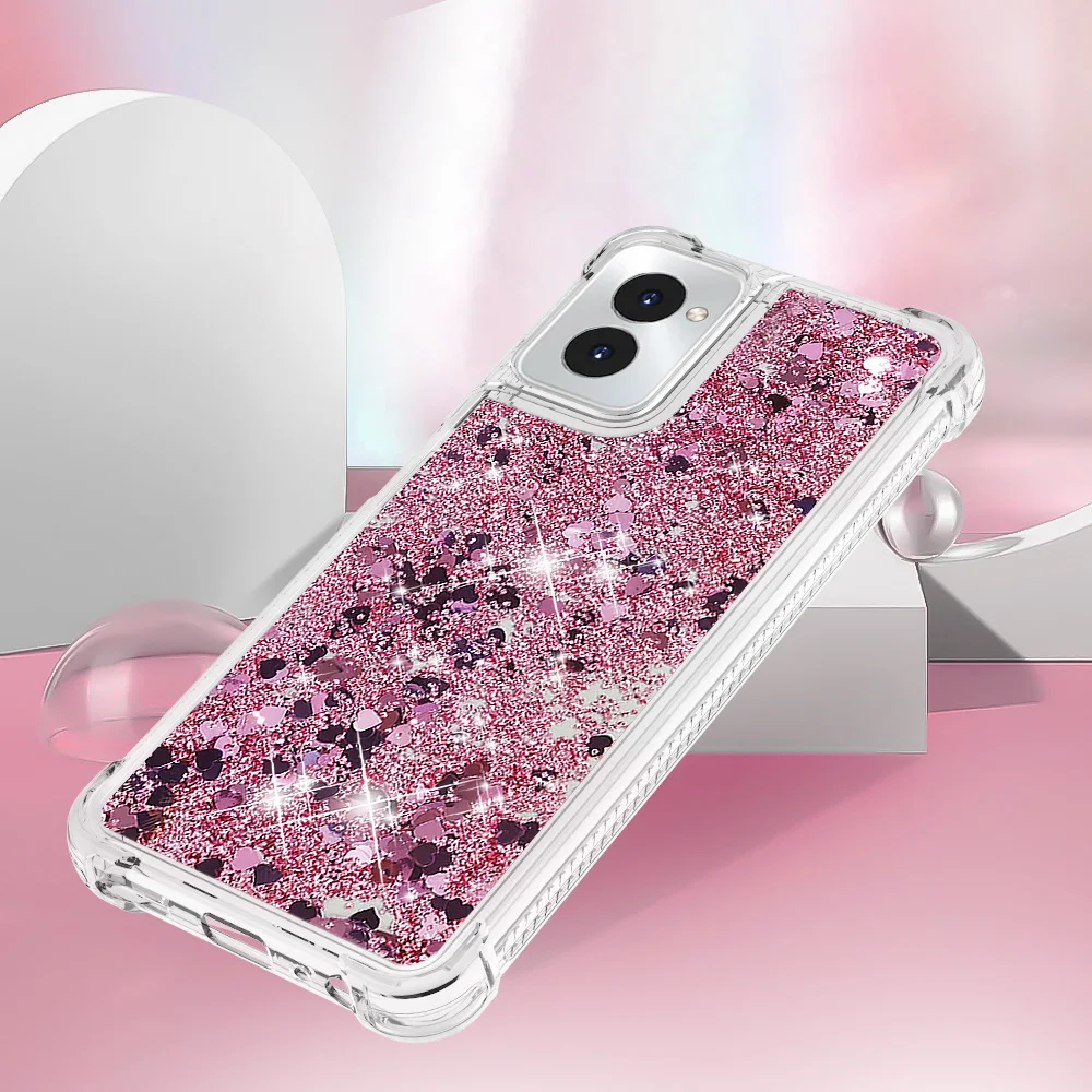 Four corners anti-drop quicksand glitter phone case for LG G9