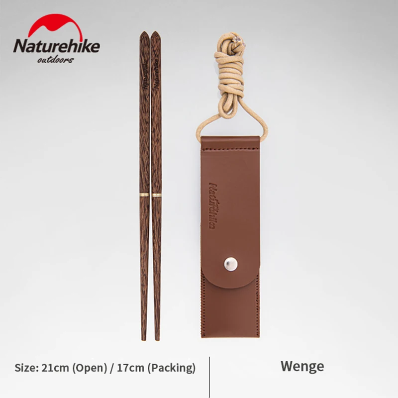 Naturehike New Ultralight Folding Wooden Chopsticks Solid Portable Reusable Outdoor Camping BBQ Picnic Tableware Chop Sticks