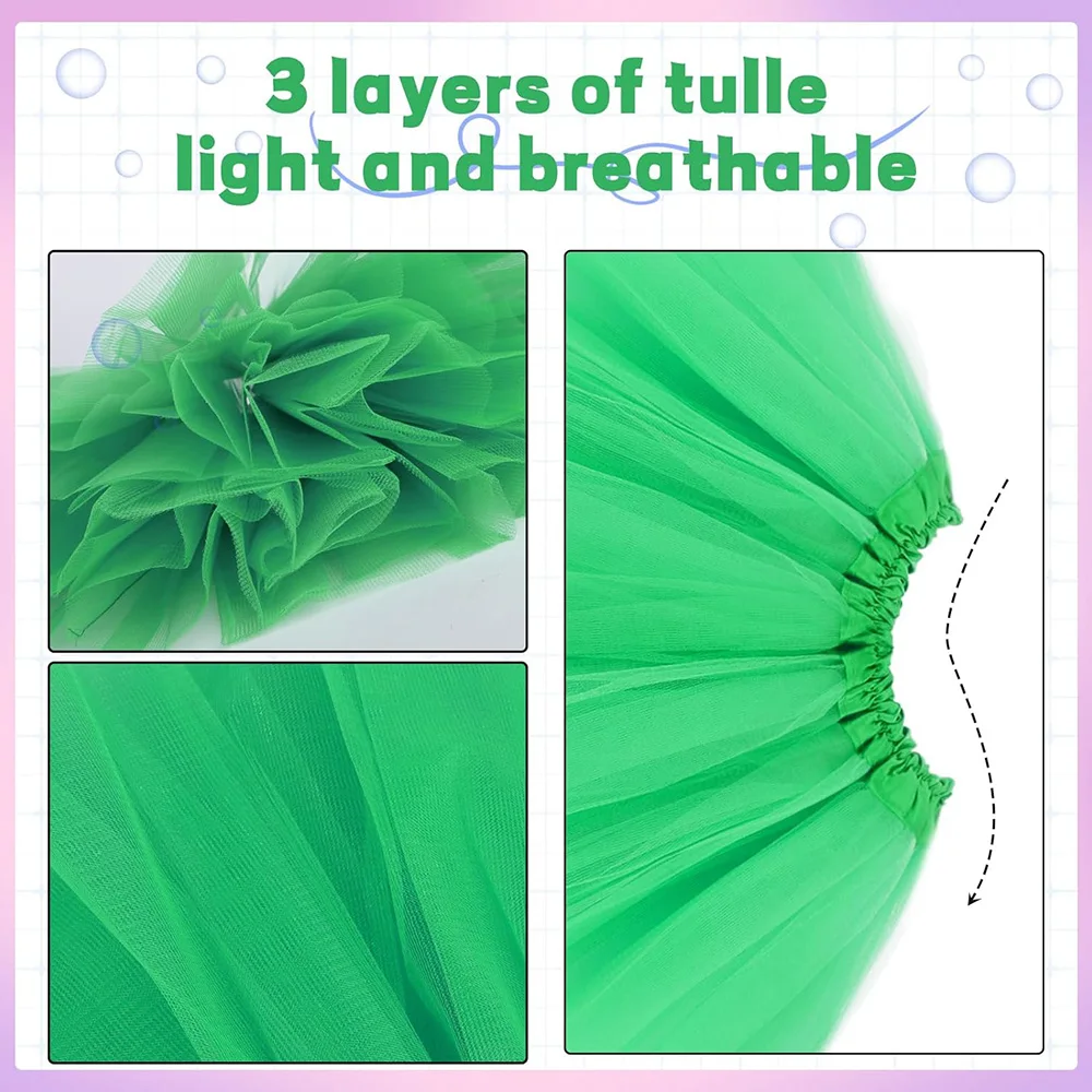Adult Ballet Tutu Skirt Multicolored Vintage 3 Layered For 80s Cosplay Dance Party Costume Party/birthday