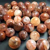 100g Red Fire QUARTZ Hematoid Crystal Polished sphere Ball Healing 5