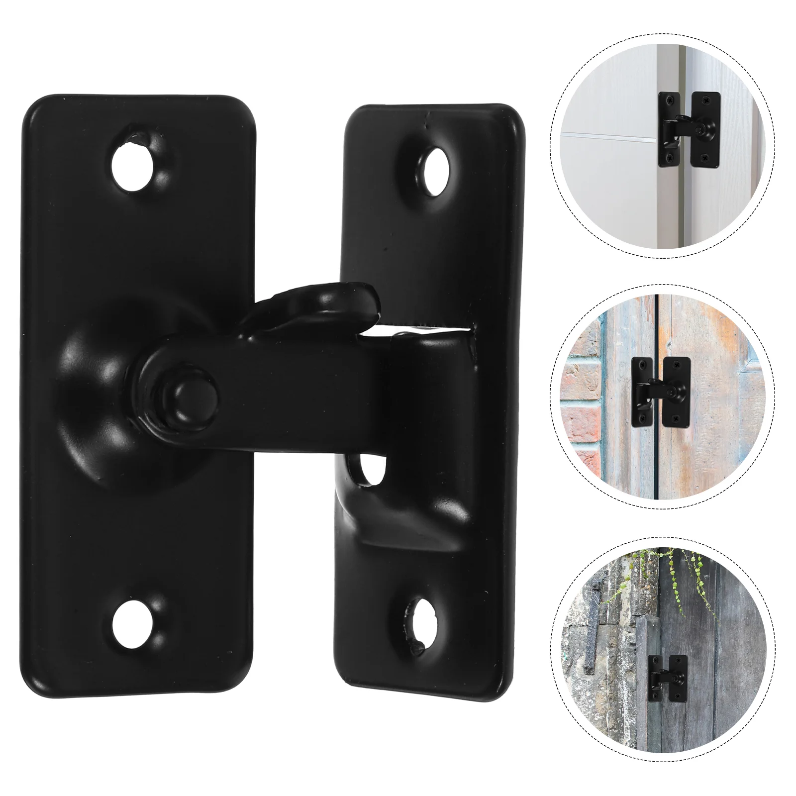 Stainless Steel Door Buckle 90 Degree Latch Gate Padlock Hasp Latches Hook Barn Locks for Bathroom inside