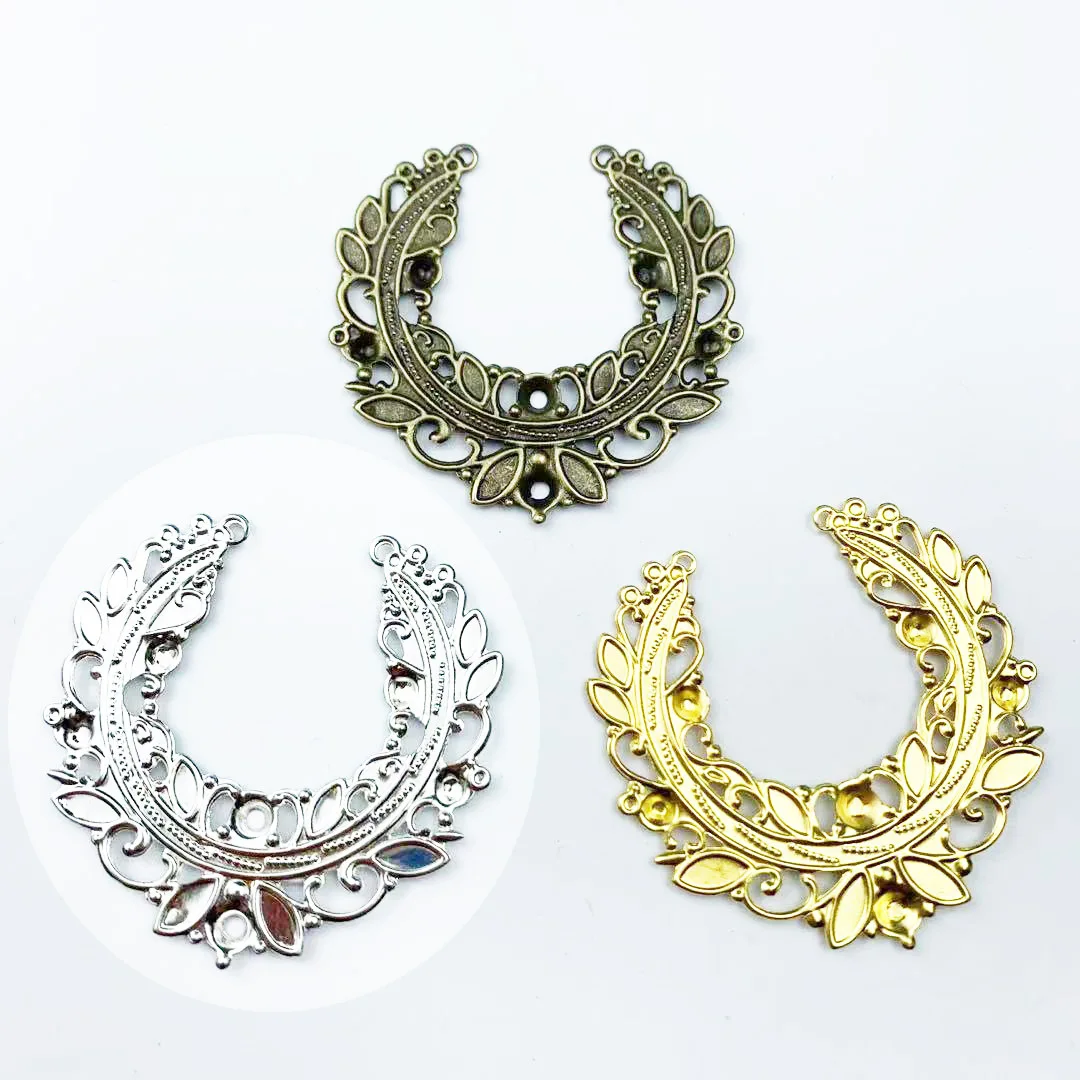 

100 шт. металлический полый венок в виде Луны, цветочные пленочные бусины для шитья, для костюма невесты в древнем стиле, головной убор, сумка, украшение для одежды