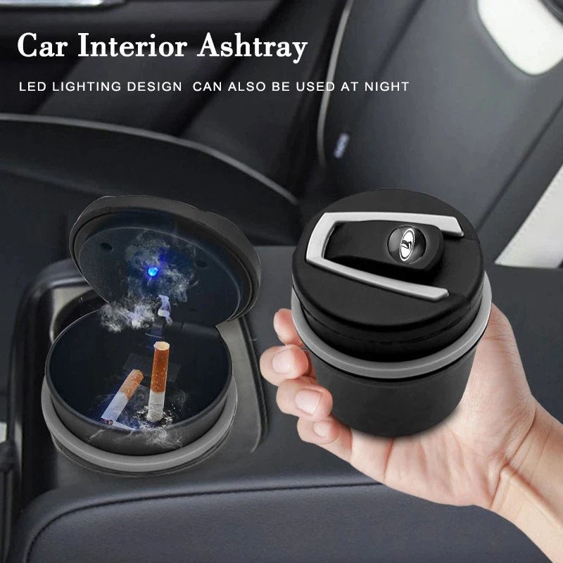 Led Car Ashtray Cigar Ash Tray Coin Storage Cup For Lada Samara 2109
