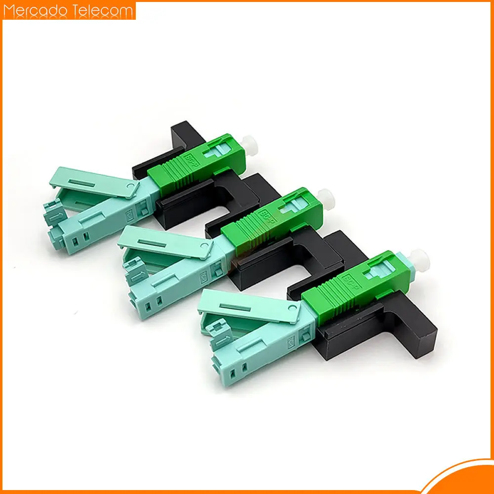 SC APC Fast Connector 53mm Single-Mode FTTH Tool Cold Connector SC UPC Fiber Optic Quick 50/100/200 PCS fiber optic adapter