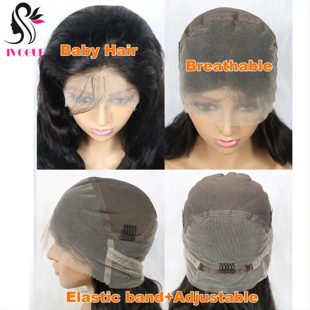Silk Base Full Lace Human Hair Wig Transparent Lace Glueless Natural Wave Remy Hair Silk Top Wig Pre Plucked With Baby