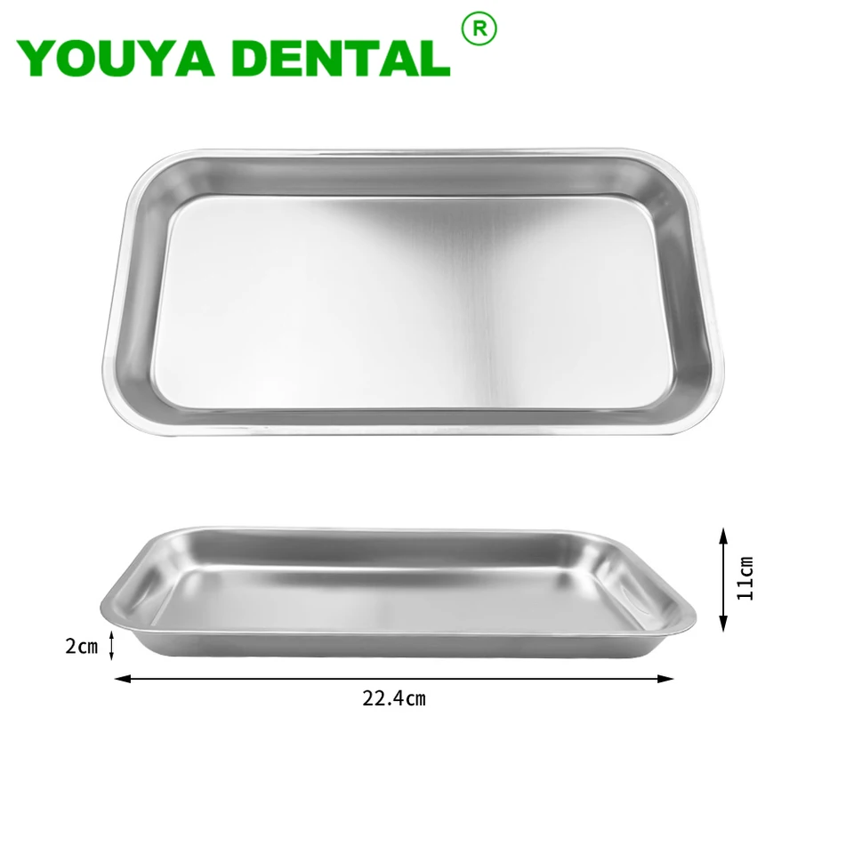 15 Pack Stainless Steel Surgical Trays - 8.86x4.72 Inch Medical Instrument Organizers