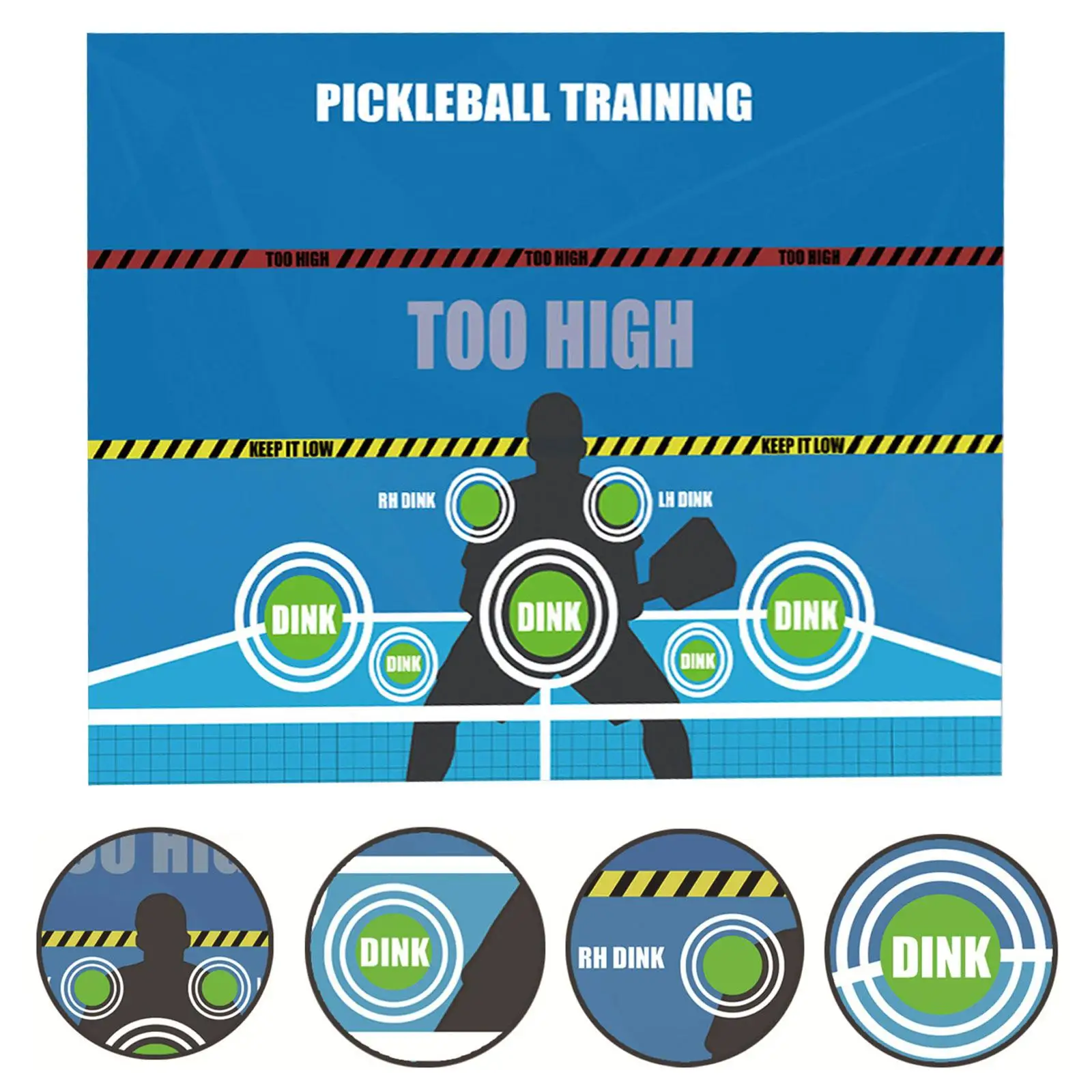 Official Dink Pad Pickleball Practice Pad for Walls for Gym Pickleball Dink Training Indoor and Outdoor Indoor Rooms Men Women