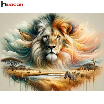 Huacan-Peinture au diamant pour la décoration intérieure, Animal Krasnofull, Carreaux ronds, Mosaïque, Chambre plus lente, Nouvelle collection 1