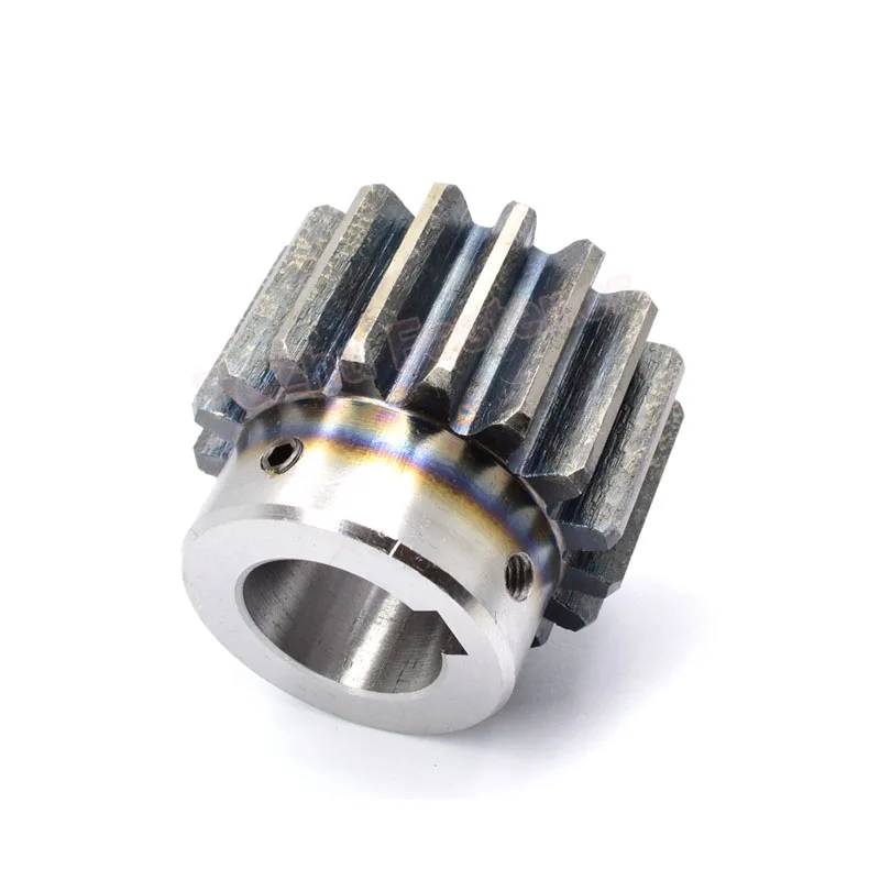 1pc 14 15 16 18 Teeth 3M Spur Gear With Step Keyway Bore 12/14/15/16/18/20/22/24/25mm 45# Steel 3 Module Motor Gear OD 48-60mm