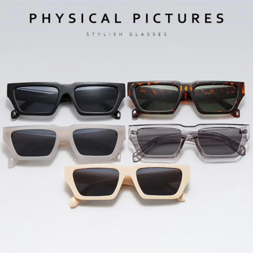 Vintage Square Frame Sunglasses UV400 Women Men Shades Eyewear