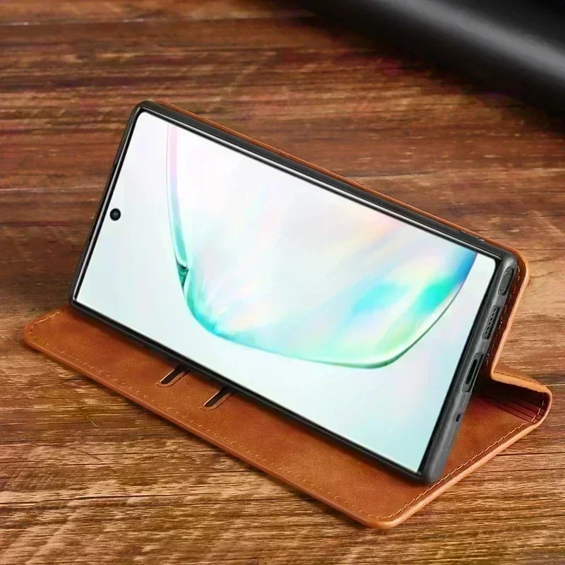 Premium Magnetic Leather Flip Cover - Luxury Design