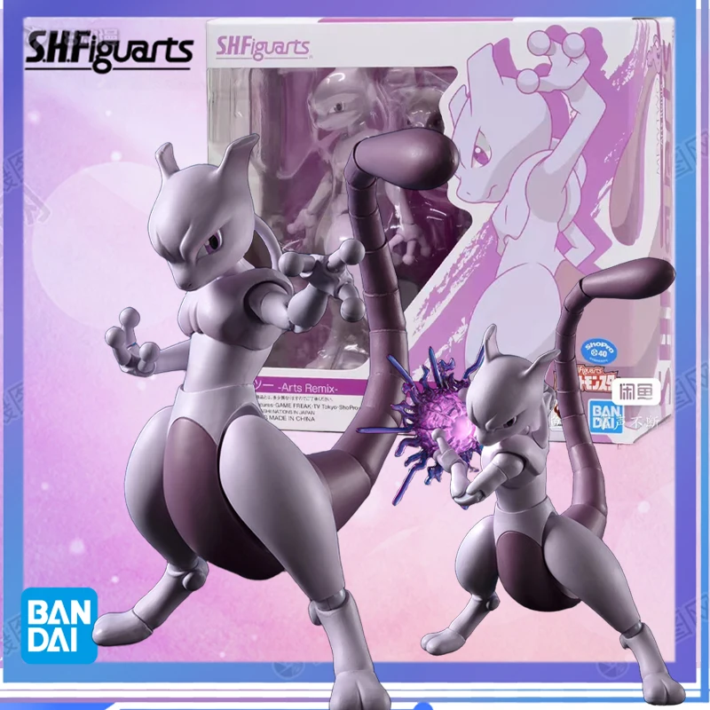 Bandai Original SHF POKÉMON SERIES MEWTWO-ARTS REMIX- Anime Action