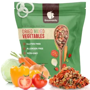5lb Tasty Vegetable Soup Blend Dehydrated Vegetables for Ramen Toppings Stews and Emergency Food Bulk Resealable Bag All Natura
