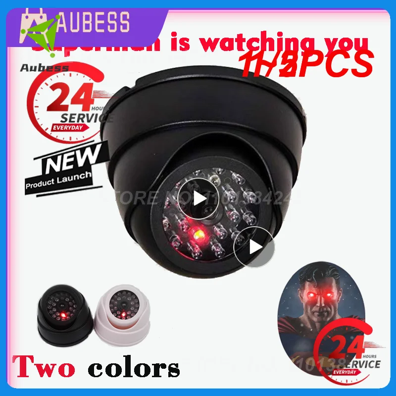 

1/2 шт., беспроводная черно-белая Пластиковая купольная камера видеонаблюдения