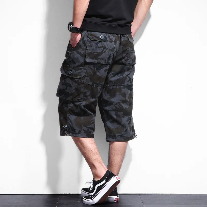 Summer Mens Baggy Multi Pocket Military 