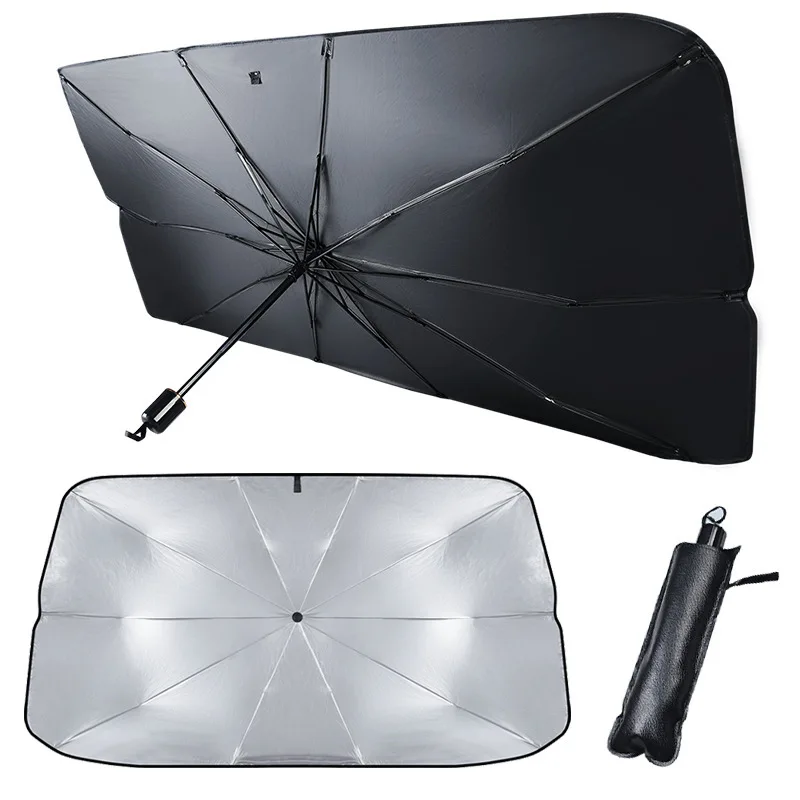 

New Car Sunshade Umbrella Car Retractable Folding Sunscreen Heat Insulation Sunshade Sun Shield Front Windshield Sunshade