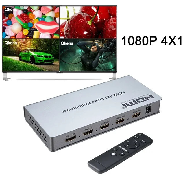 4K 8x1 HDMI Multiviewer Seamless Switch 8 Channel Video Multiplexer