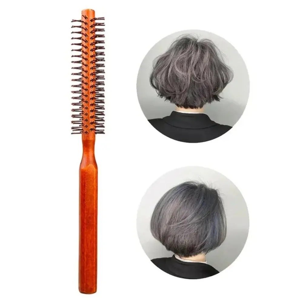 Roller Beard Comb New Hairbrush Small Styling Hair Brush Round Curling Roller Hairbrush Home Use 4