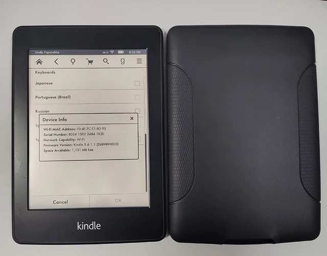 E-Book Reader com Retroiluminação à Noite, 6 "Ink Touch Screen, E-ink  Ebook, Kindle Paperwhite 1, Multinacionais Idiomas - AliExpress