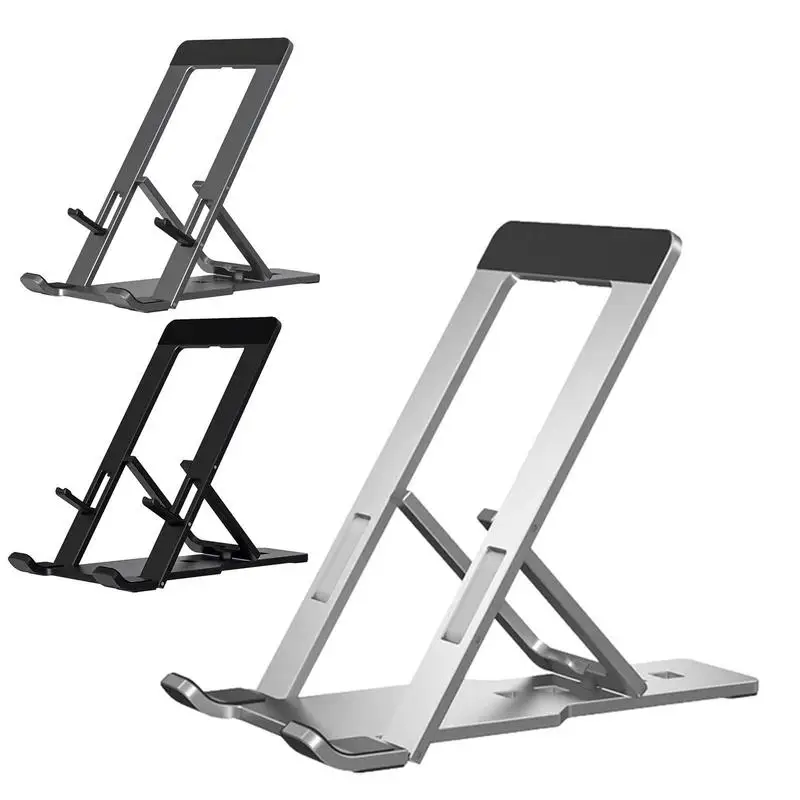 

Phone Stand for Desk Adjustable Aluminum Alloy laptop Tablet Portable Desk Phone Cradle Desk Accessories for 4-10.2 inches Table