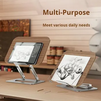 접이식 알루미늄 합금 독서 스탠드, 높이 조절, 휴대용 다기능 스탠드