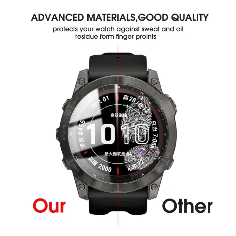 Premium Tempered Glass HD Screen Protector for Garmin Fenix - Anti-Scratch Film 10-Pack