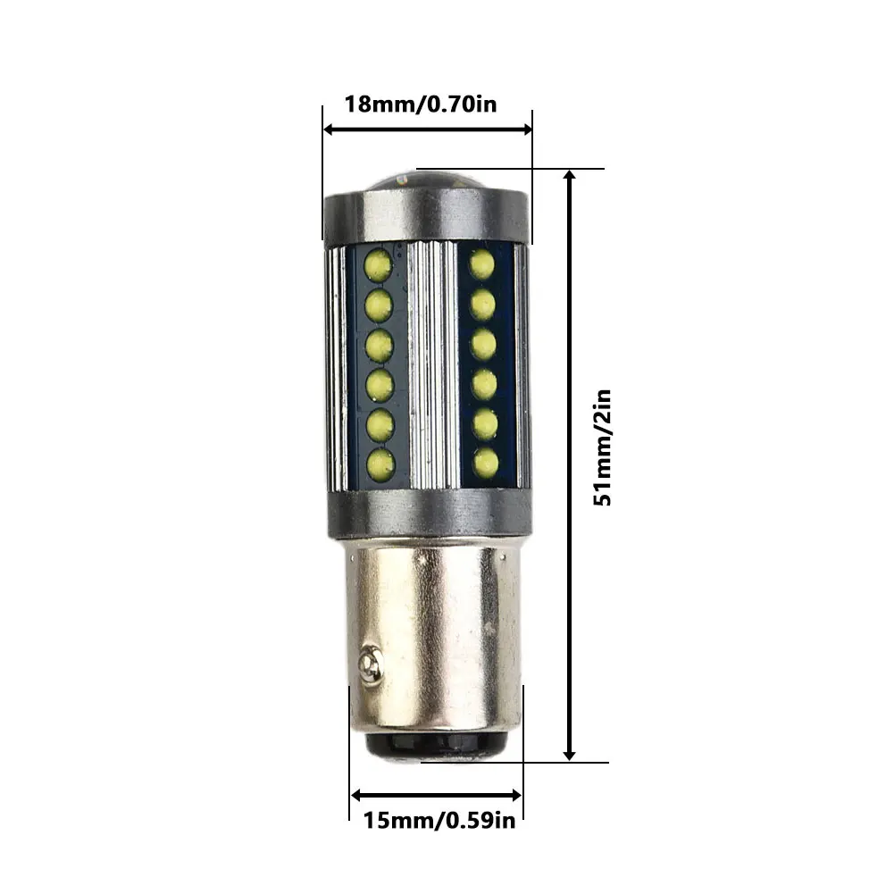 

LED Light LED Bulb 1157 LED Bulb Pair 51*18*15mm BAY15D Brake Car Reverse Light Super Bright Tail Lamp Quality