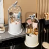 1PCS Cosmetic Brush Organizer Cosmetic, Lipstick, Eyebrow Pencil, Eye Shadow Storage Shelf with Transparent Lid, Dustproof, Wate 2